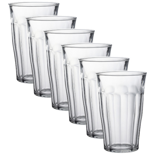 set of 6 glass tumblers